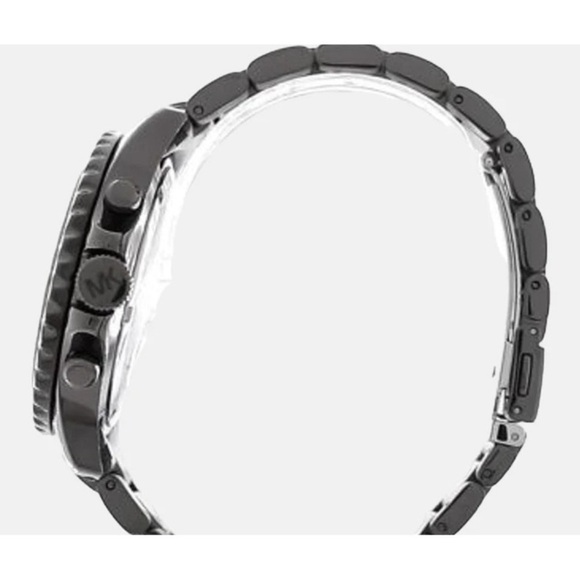 MICHAEL KORS MK6974 EVEREST GUNMETAL CHRONOGRAPH DIAL BRACELET BAND WOMENS WATCH - Picture 5 of 15